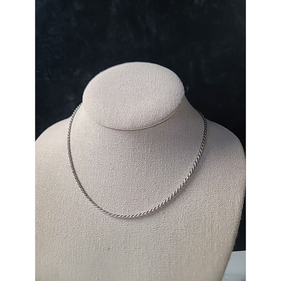 Italian 925 Sterling Silver Chain Necklace Vintage - Picture 3 of 10